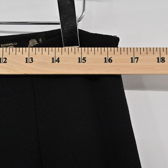 ESCADA Pants Womens Sz 42 Black Wool Beaded Silk Patchwork High Rise Tapered Leg - Picture 13 of 15